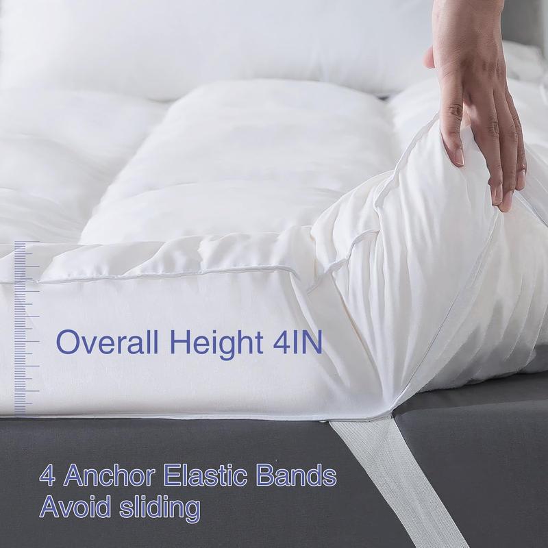 Best Hotel Quality Mattress Topper 10cm / 4 Inches Extra Thick Deep Toppers Single Double King Super King size Comfy Bed Pad 1
