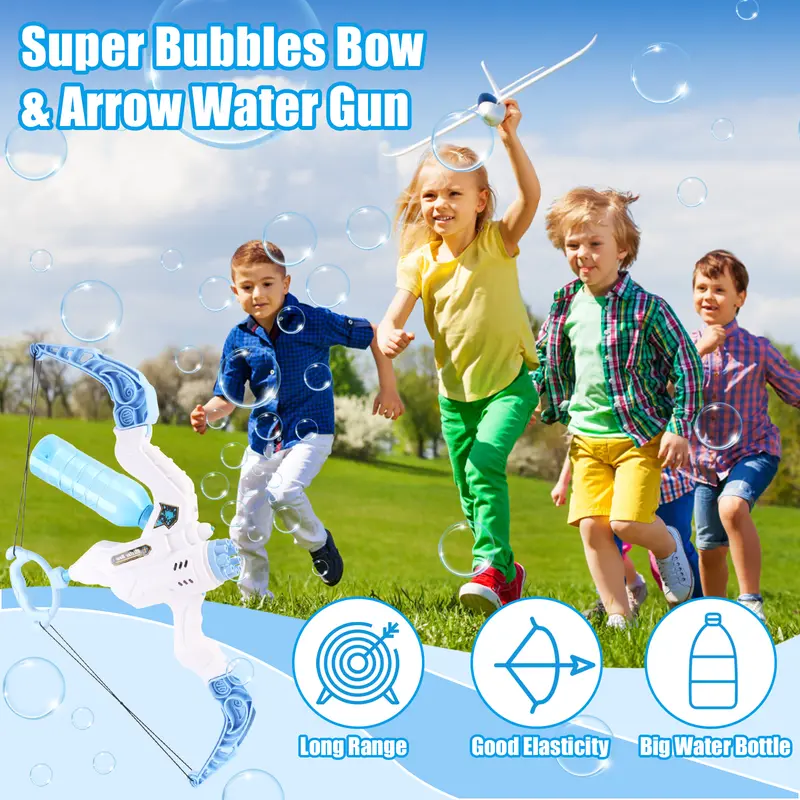 deAO Bow Bubble Machine – Adorable Bubble Maker for Kids Aged 4–6 – Automatic Bubble Blower for Indoor & Outdoor Fun – Ideal Birthday or Holiday Gift for Girls and Boys 8