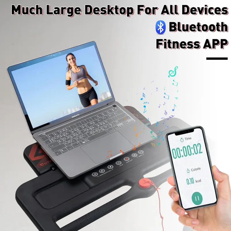 CITYSPORTS Folding treadmill CS-WP9, Foldable Walking Running Machine,2.0HP, for Home,Bluetooth Speaker,LED Display,exercise equipment,Phone Holder,Adjustable Speeds 0.6-7.8 MPH,gym equipments,gym equipment 3