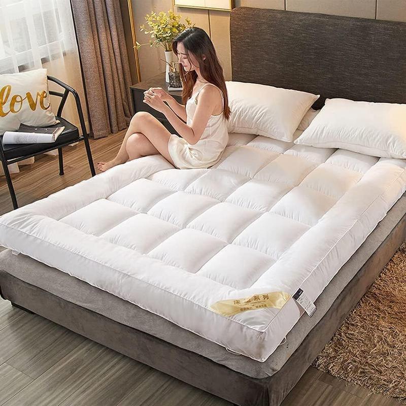 Mattress Topper 4"Inch Deep Luxury Soft Hotel Quality Microfiber All Sizes 4cm Breathable Washable 1