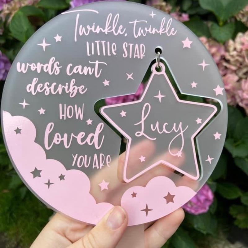 Rainbow Memorial Grave Marker Gift Stake Twinkle Twinkle Little Star Rainbow / Grief / Loss 2