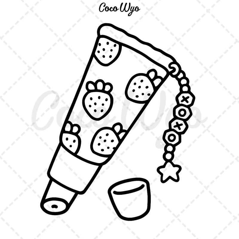 Glow Cosmetics: Coloring Book for Adults and Kids, Bold and Easy, Simple and Big Designs for Relaxation Featuring Cosmetic Items, Makeup, and Skincare Products (Bold & Easy Coloring) 2