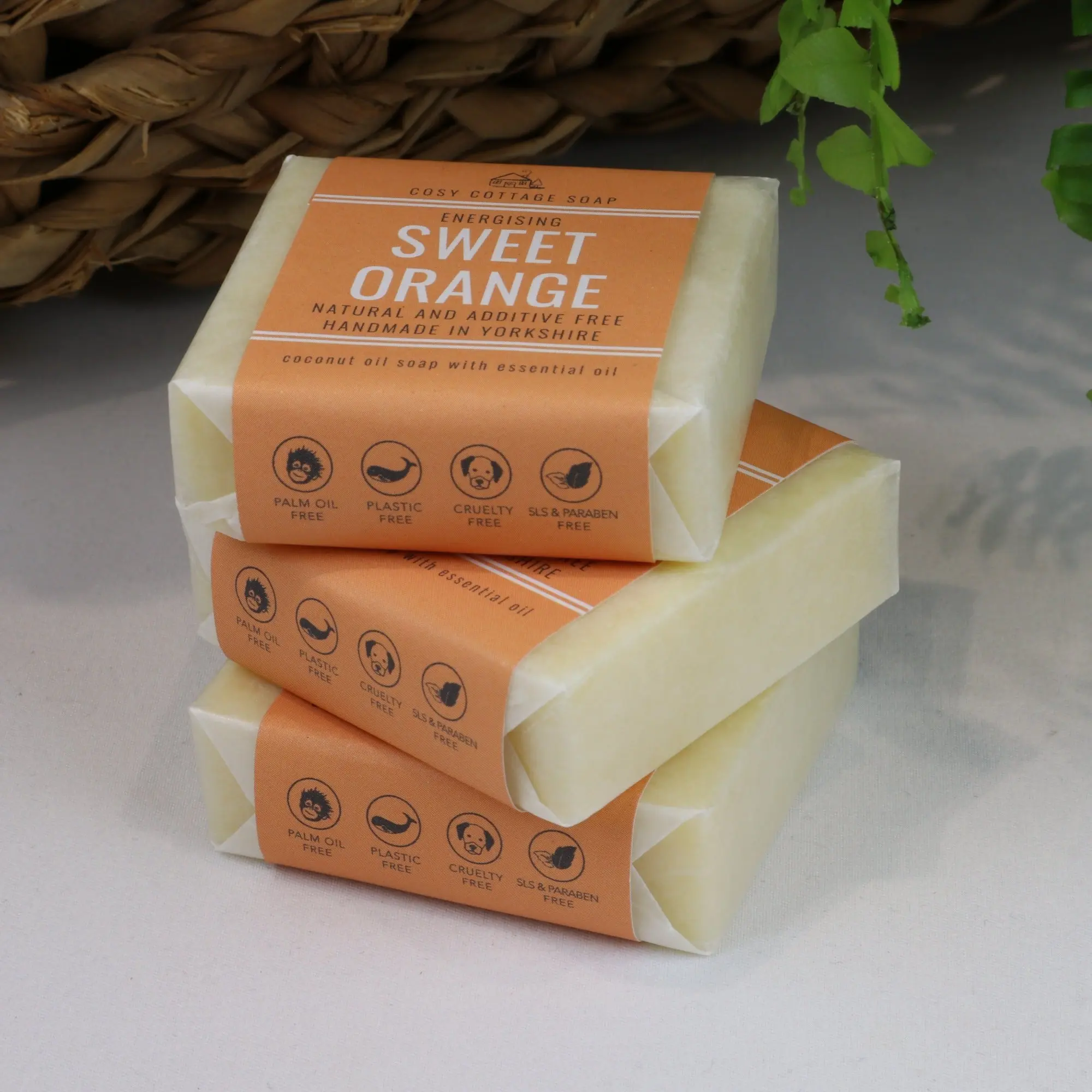 Vegan Sweet Orange Soap for Body Care and Cleansing