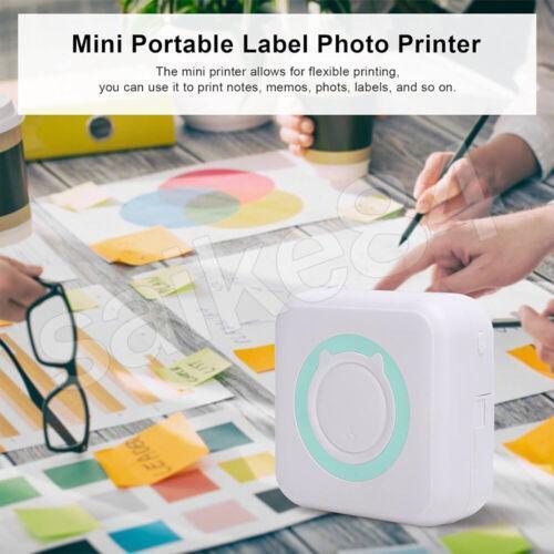 Mini Pocket Thermal Printer with Bluetooth, 14 Rolls Paper and 6 Pen for Photos Label Printing 2