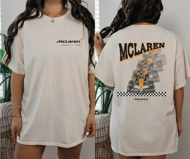 Mclaren comfortable Unisex Tshirt Formula One F1 Tee Gift of Lando Norris and Oscar Piastri Racing Shirt Inspired Aesthetic Racing Clothing