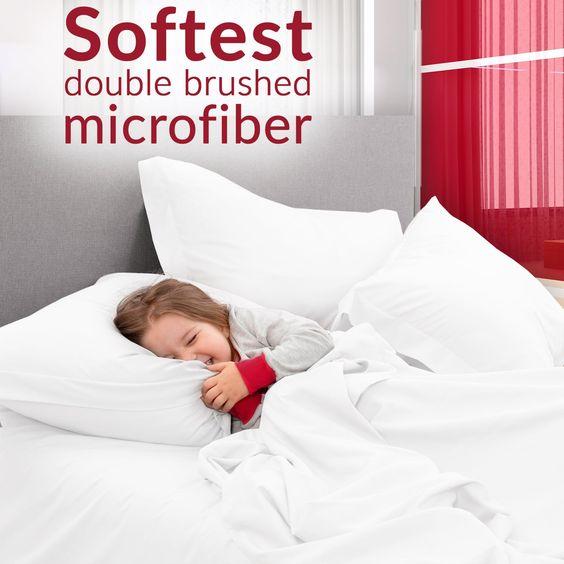 100% Microfiber Flat Bed Sheet 30cm Extra Deep Flat Bed Sheet Silky Soft Comfy & Breathable Luxury For All UK Size Thick Mattress Available in 4 Different Color flat sheets bed sheets 6