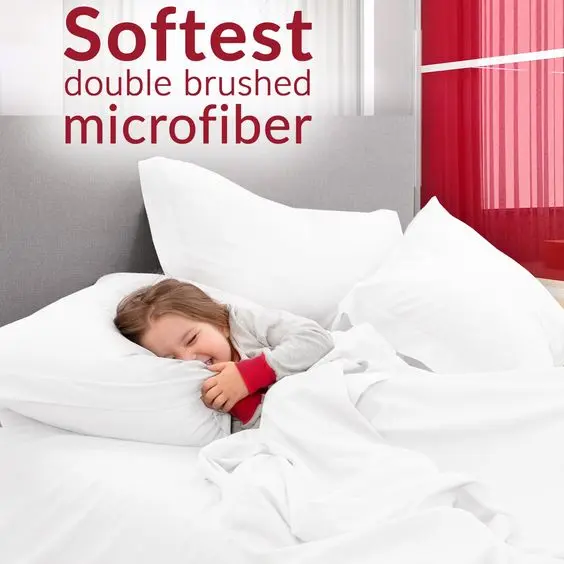 100% Microfiber Flat Bed Sheet 30cm Extra Deep Flat Bed Sheet Silky Soft Comfy & Breathable Luxury For All UK Size Thick Mattress Available in 4 Different Color flat sheets bed sheets 5