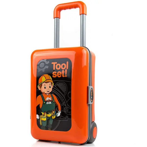 Tool Set Twist Trolley Case Workbench Children Toy With Suitcase Trolley, Role Play Construction Tools Set Kids Toys