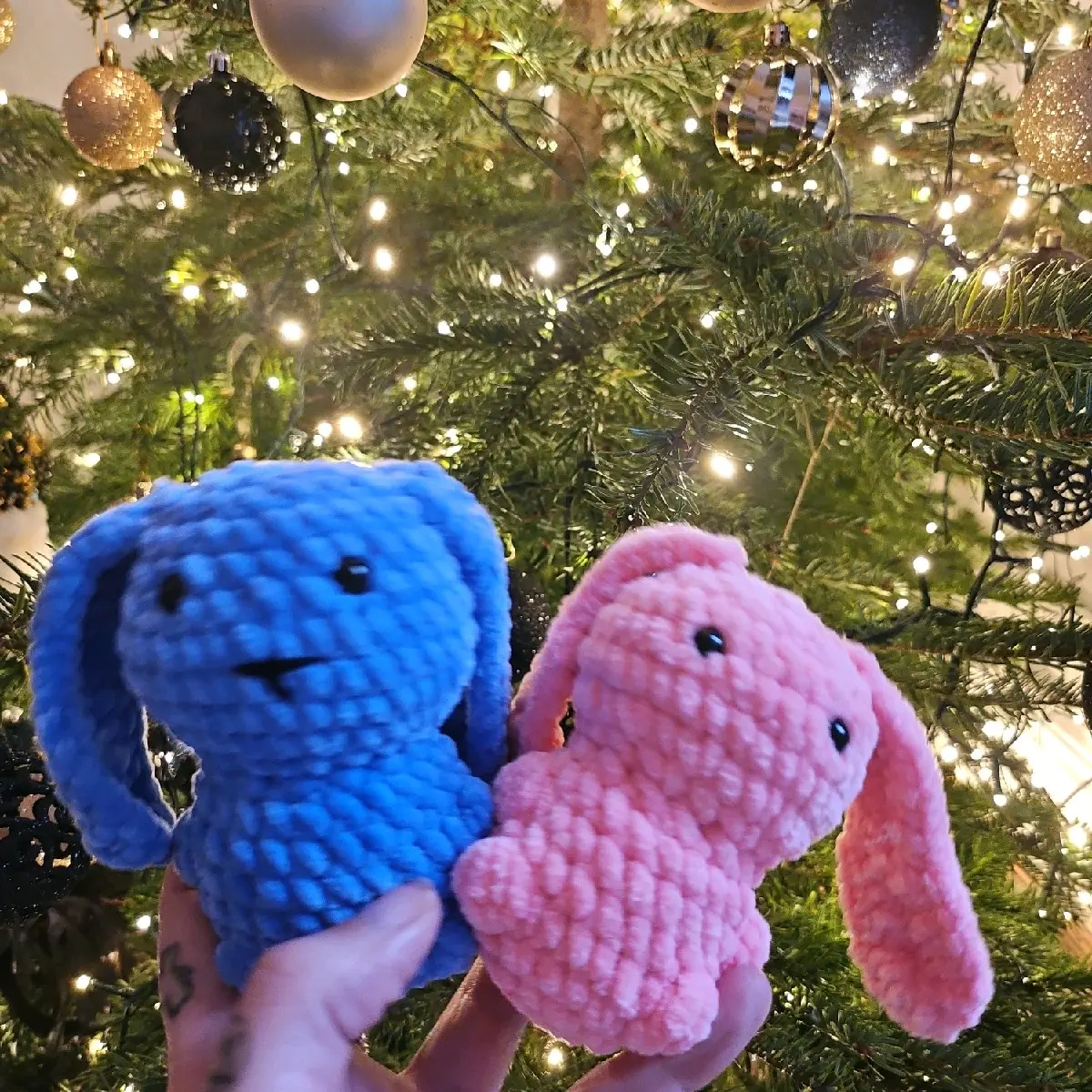 Crochet  animal - Mini Bunny Plushie - Soft and Cuddly Stuffed Toy my jelly decoration bpa free