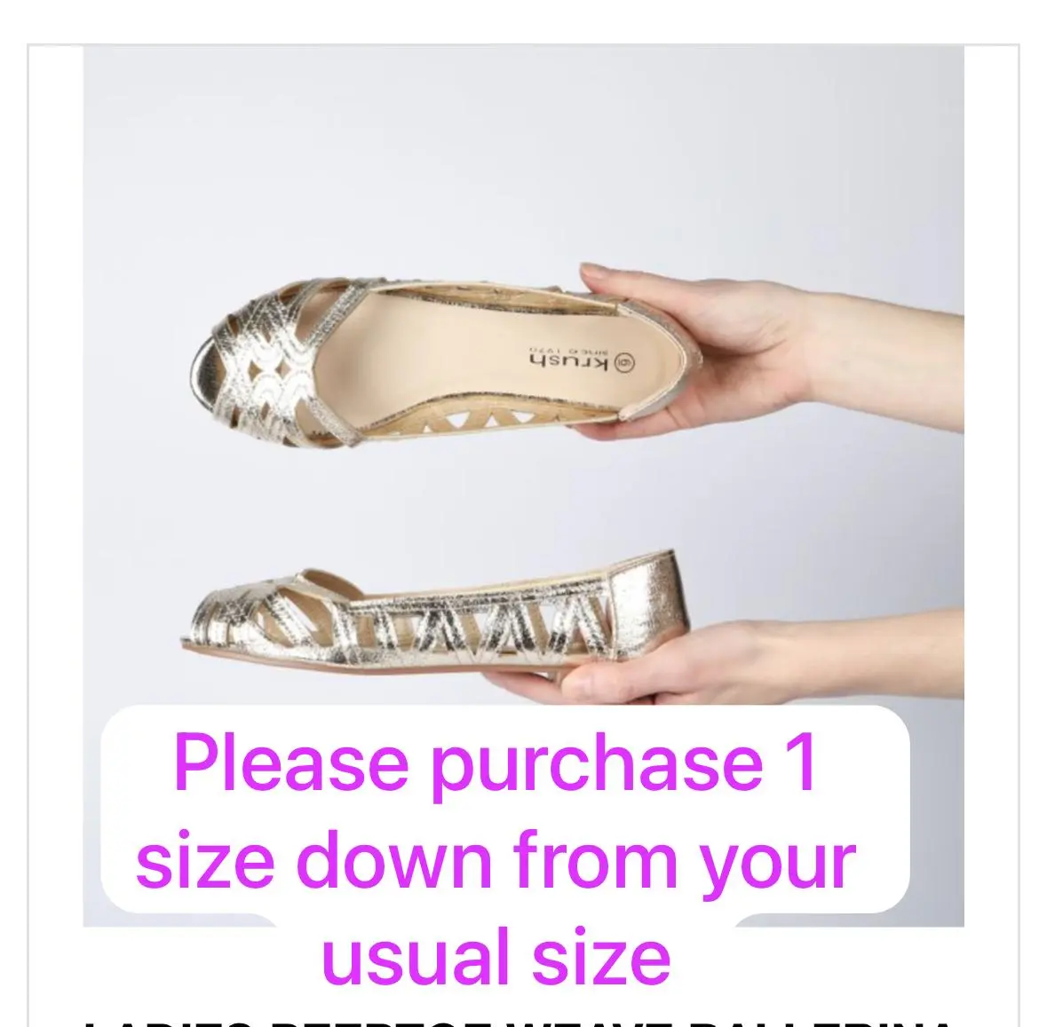 Ladies Flat Gold comfortable slip on casual shoes Girl Footwear Women