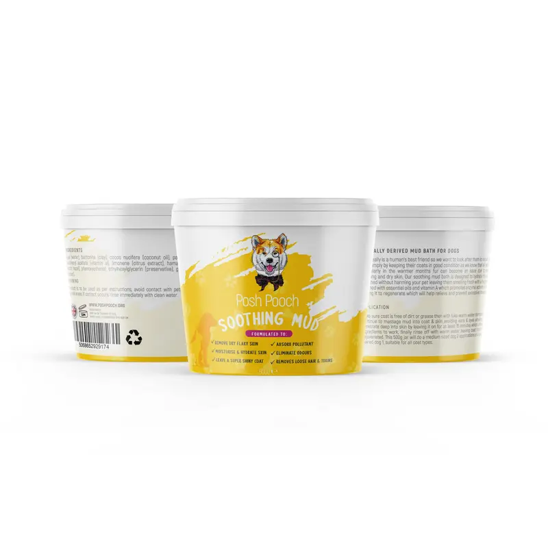 Soothing Mud Wash For Dogs | Enriched Vitamins, Natural Detoxing Hydrating Nourishing Itchy Flaky Skin Remover Moisturising Relief Wash | Deep Cleaning Deodorising Cruelty Free Mineral Spa Treatment 0