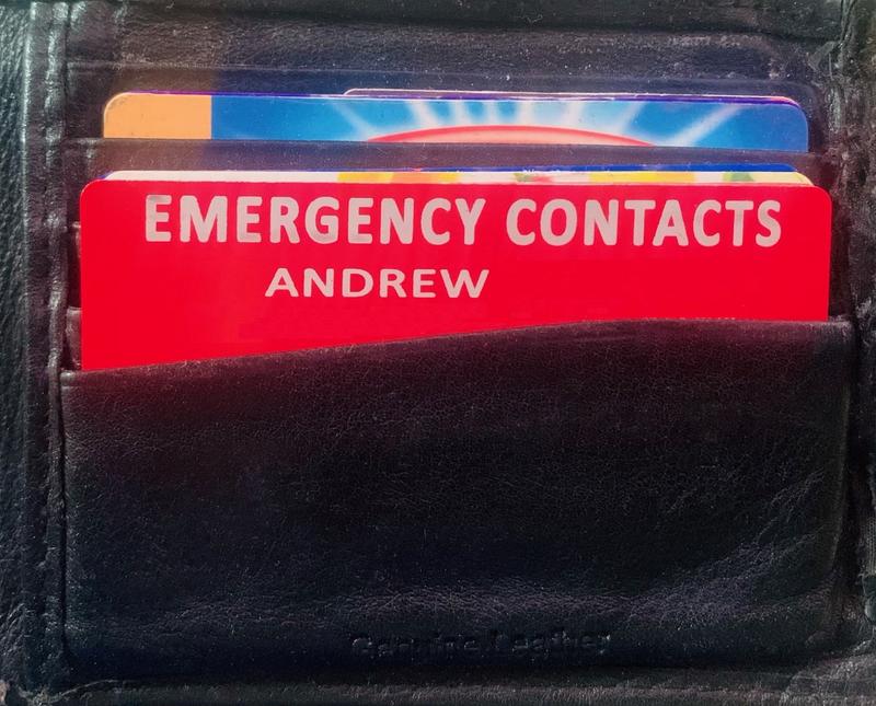 Diabetic Assistance Card with Emergency Contacts (Aluminium) for Wallet/Card Holder - Laser Etched with Your Personalised Details 3