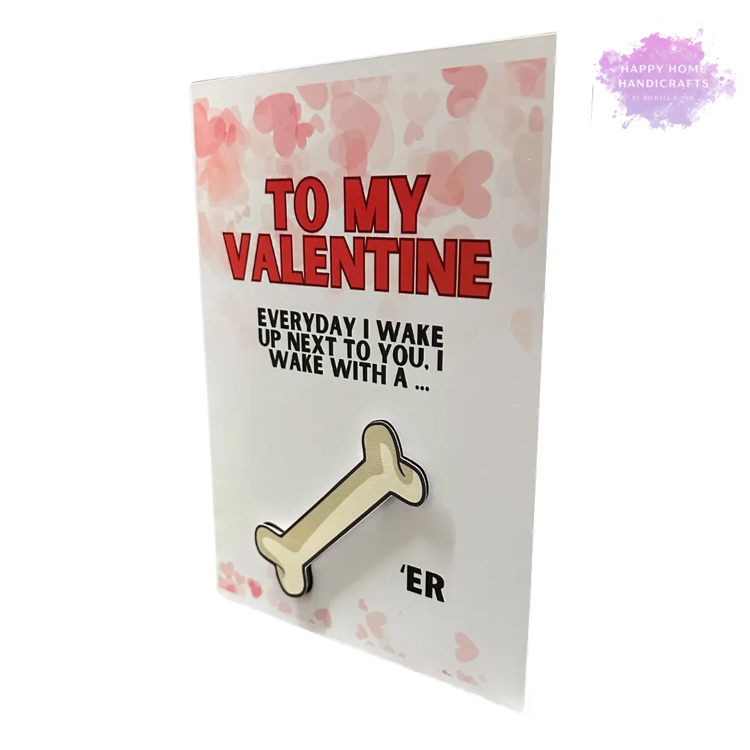 3D Adult Humour Valentines Day Bone Card