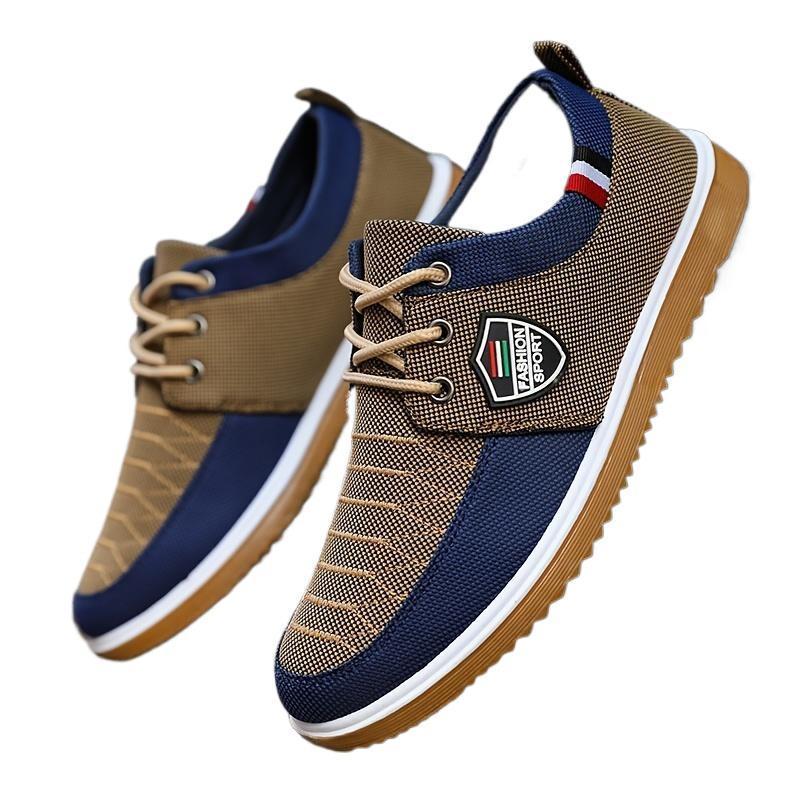 Elevate Your Walk: English-Style Men's Canvas Sneakers - Comfortable, All-Season, Solid-Color Lace-ups Closed Trainer Runner Training Athletic Running Sports Shoes Boy Casual Footwear Walking Shoes 0