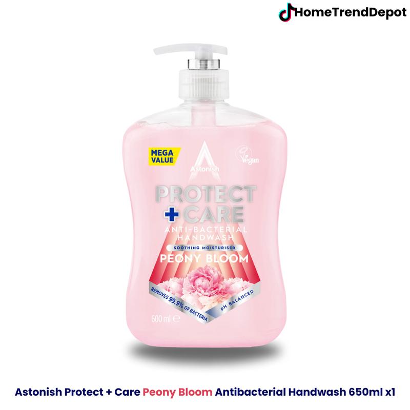 Astonish Protect Plus Care Antibacterial Handwash Peony Bloom Removes Bacteria Balanced pH for Skin Health Gentle on Hands Fragrance Vegan Comfort Raspberry Ripple Scent 4