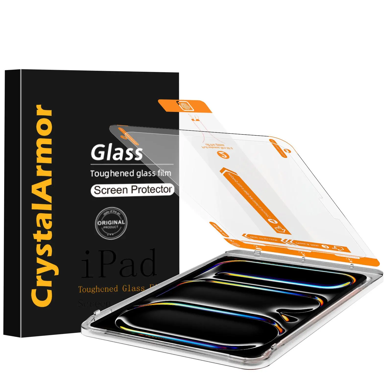 CrystalArmor 2 Pack iPad Screen Protector Tempered GlassFilm and Apple Pencil Compatible TabletProtection Accessory Smooth Protection Set Sold by Crvstal Armor.USA Computer Cover Protective