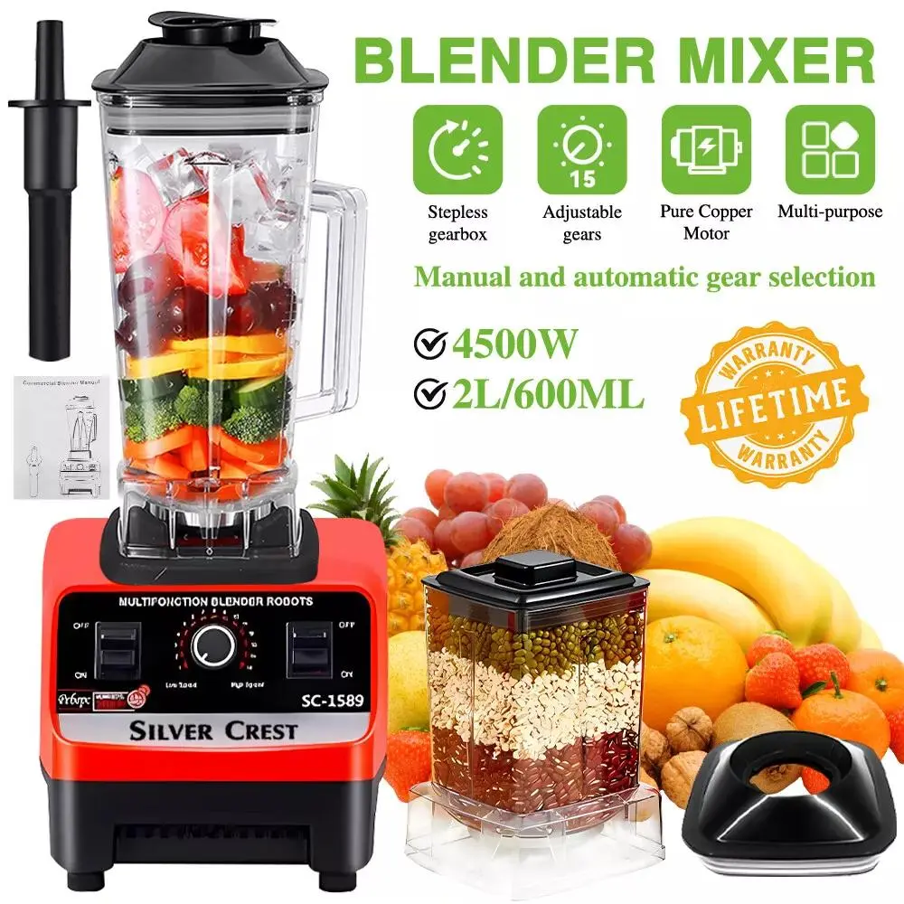 Commercial 6Blade Blender Food Mixer Processor Juicer Ice Crusher Smoothie Maker