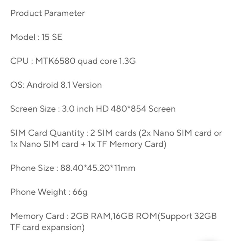 Product Introduction of Portable Mini Smartphone - Dual SIM 3G Android 8.1 2GB + 16GB GPS Bluetooth-compatible WiFi - 3.0 Inch Smartphone - Cellphone 5