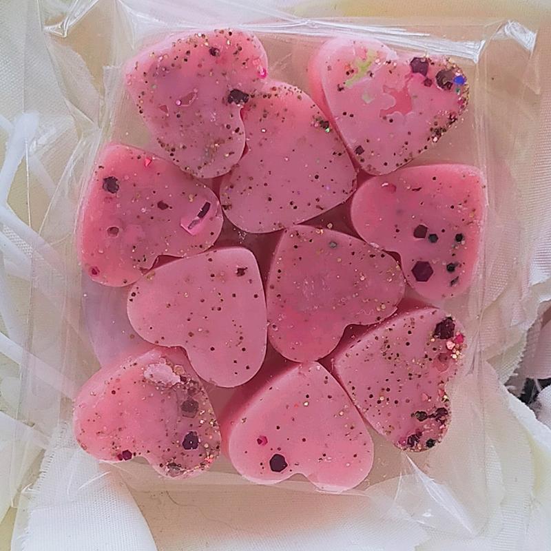 10pk Mini Hearts Scented Wax Melts Pack - Various Aroma Fragrance Room Freshener, Long-lasting Scent 3