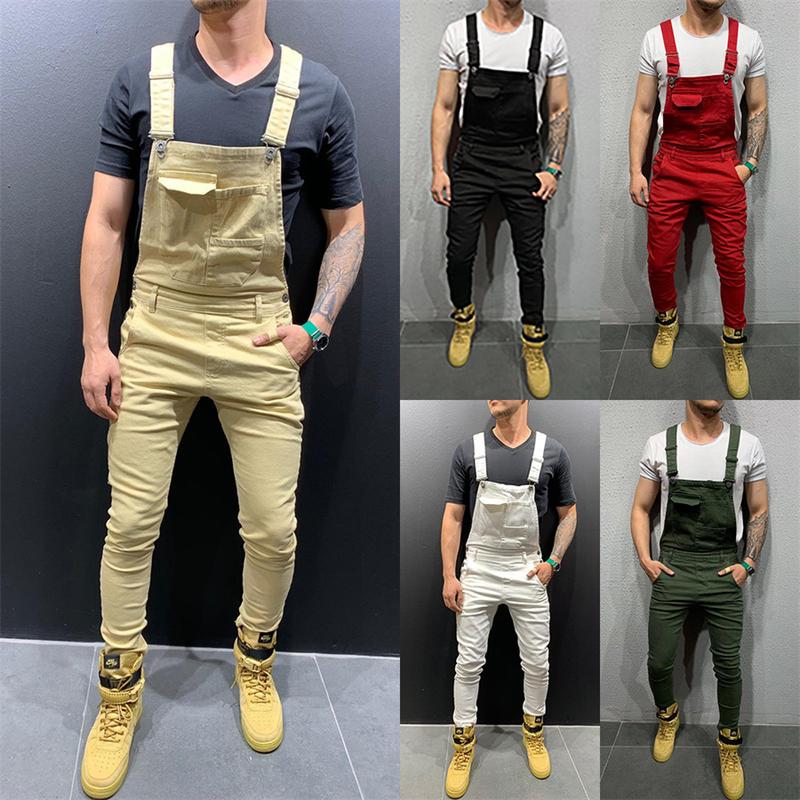 Product Introduction of Camouflage Men's Jumpsuit Multi-pocket Slim Fashion Streetwear Denim Cargo Work Pants Bib Overalls Men High Street Jeans Menswear Trouser 2