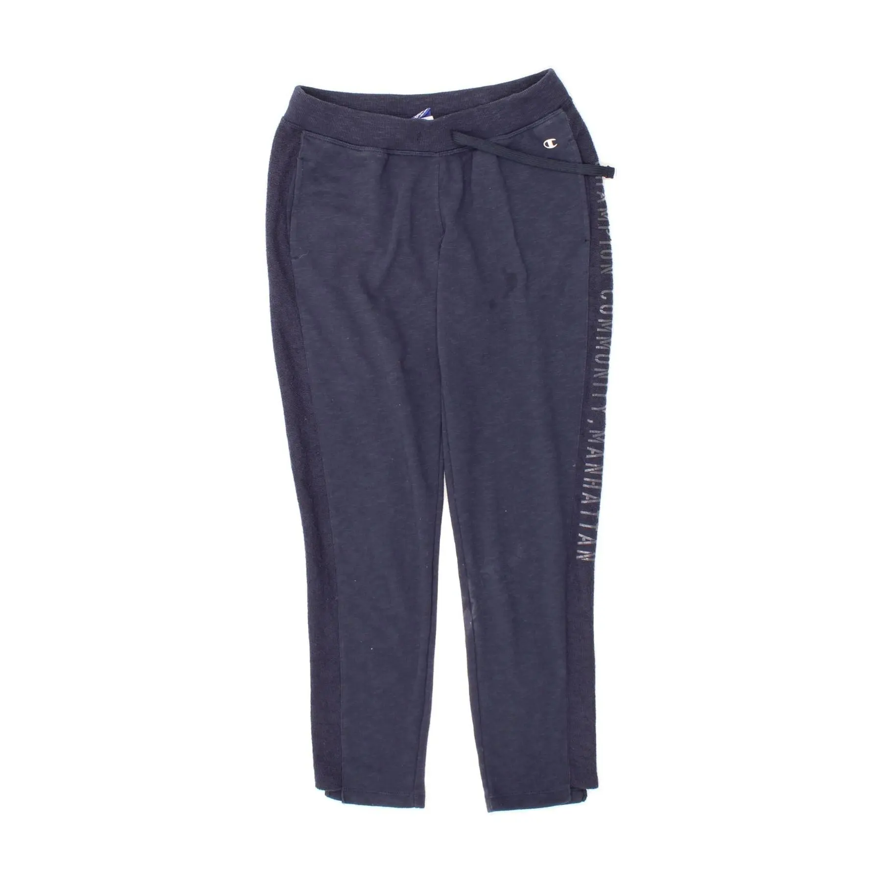Pre-Owned Vintage CHAMPION Womens Graphic Tracksuit Trousers UK 12 Medium  Navy Blue