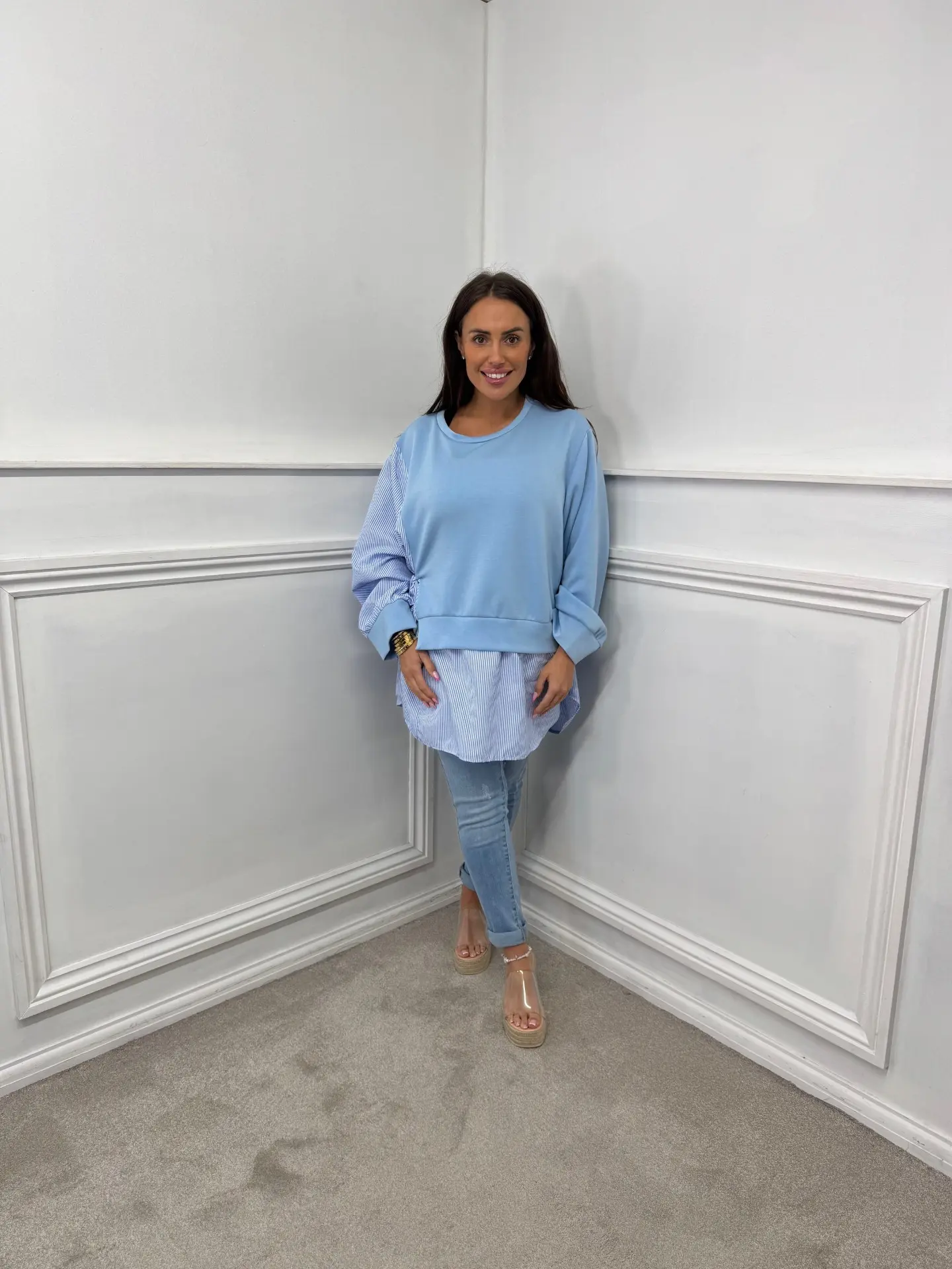 KMO BARBS stripe jumper with tie sides