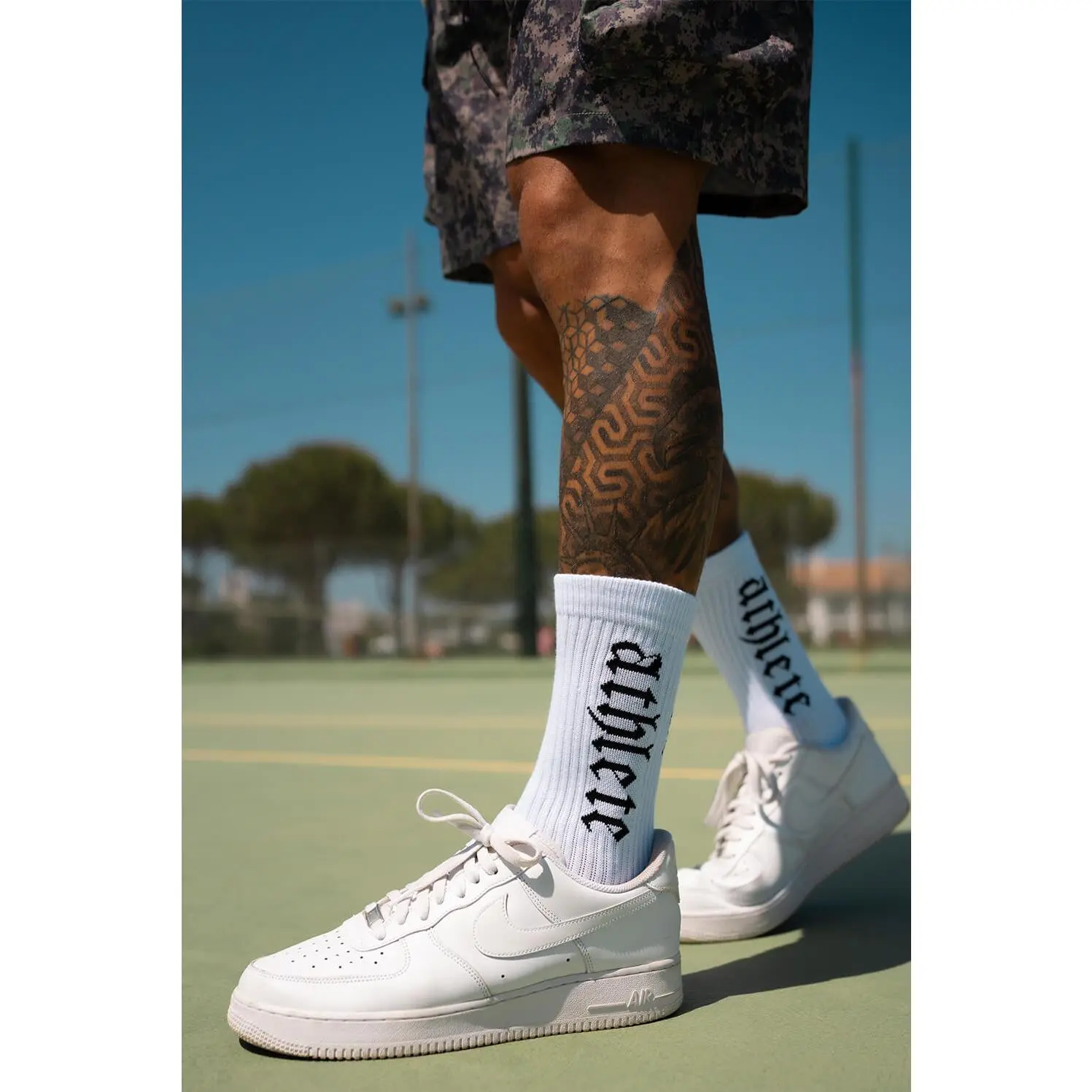 Athlete Logo Socks (2 Pack) - White