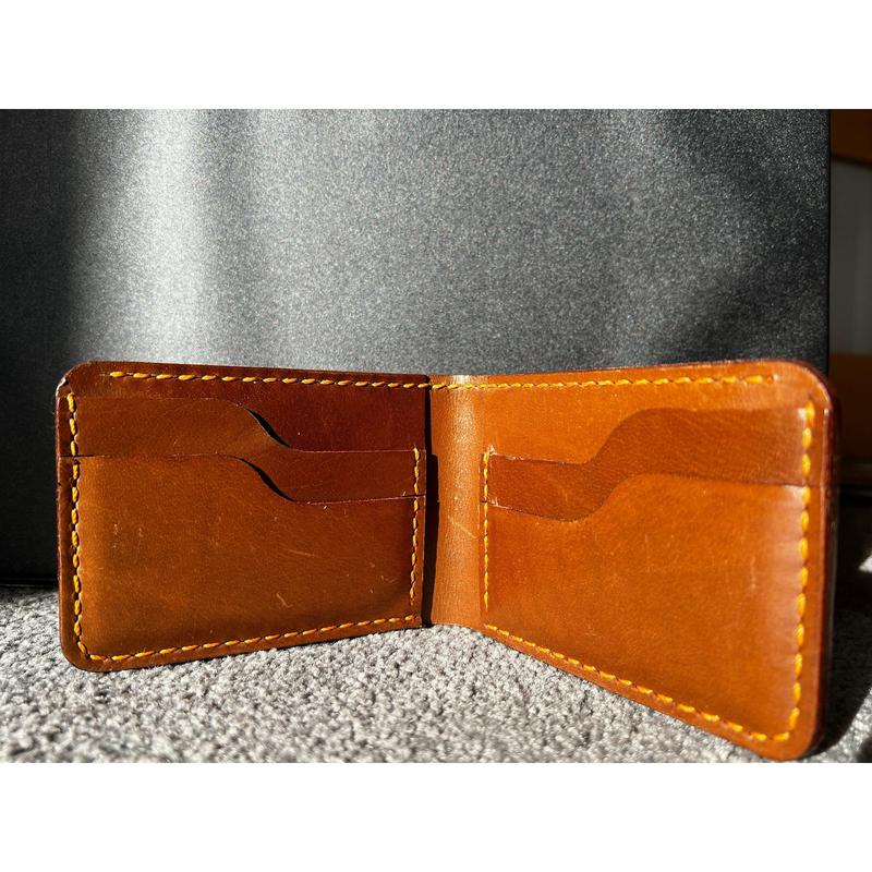 Handmade Leather Wallet - Basanti - Genuine Leather Wallet, Anniversary, Valentines Gift For Him, Men, Husband 2