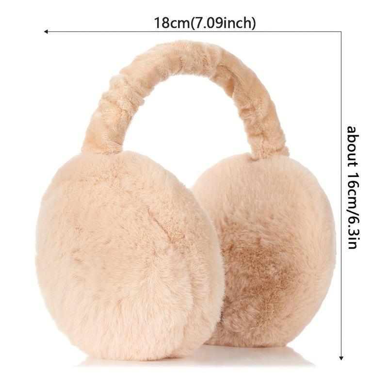Solid Color Earmuffs Unisex Soft Plush Ear Warmer Foldable Ear Muffs Comfortable Coldproof Earmuffs For Winter Outdoor 1