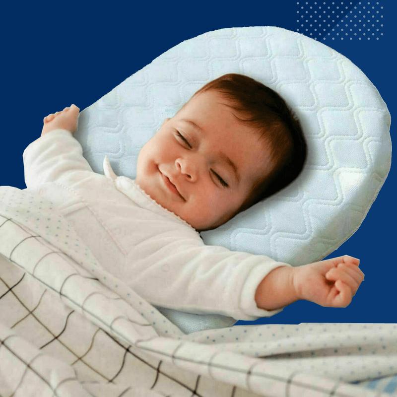 Soft Round Wedge Pillow Foam Filled Anti Re-flux Colic Cushion Anti Choking For Pram Crib Cot Kids Bed Cotton Blend Cover For Boys Girls 3