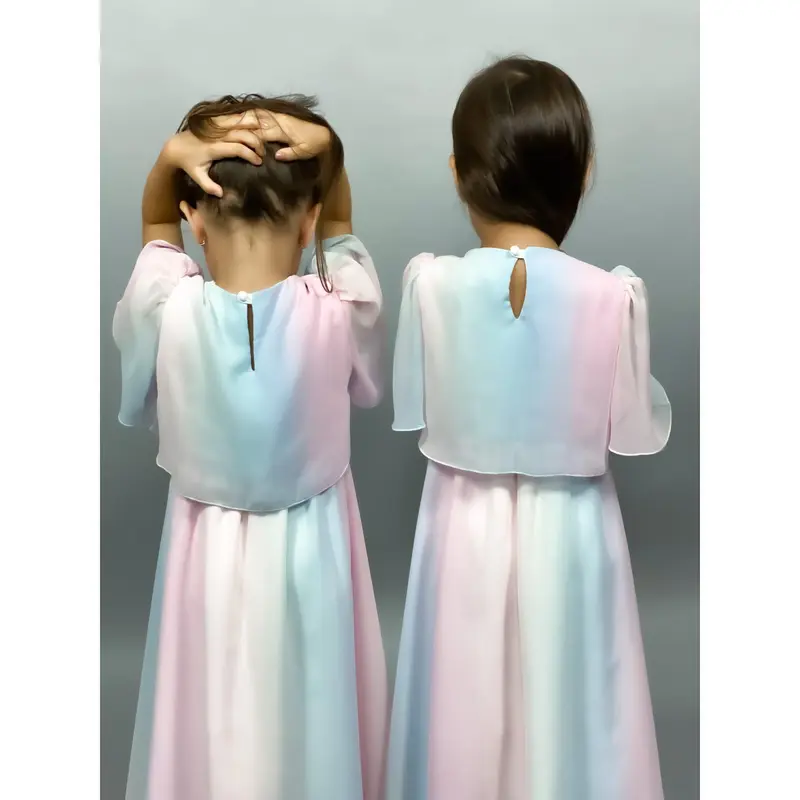 Girls Quarter Sleeve Dress | Pastel Colours 5
