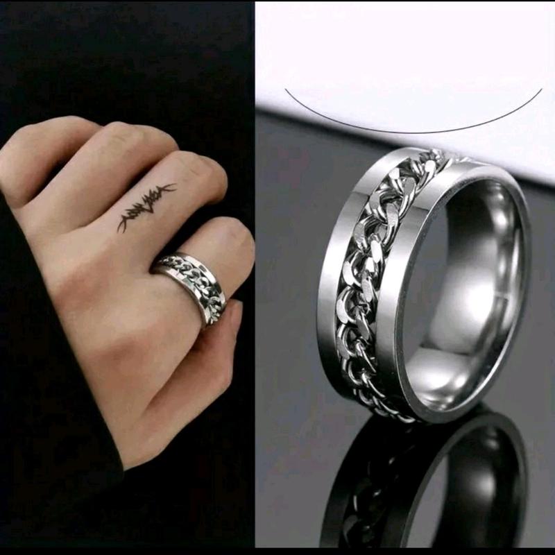 Chain Anxiety Fidget Spinning Ring is a unique and trendy piece of jewellery perfect for Anyone Who Need To Release Negative Energy 3