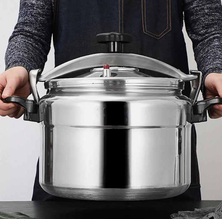 7L-11L Aluminium Pressure Cooker with Lid Latch Indicator - Cookware 7