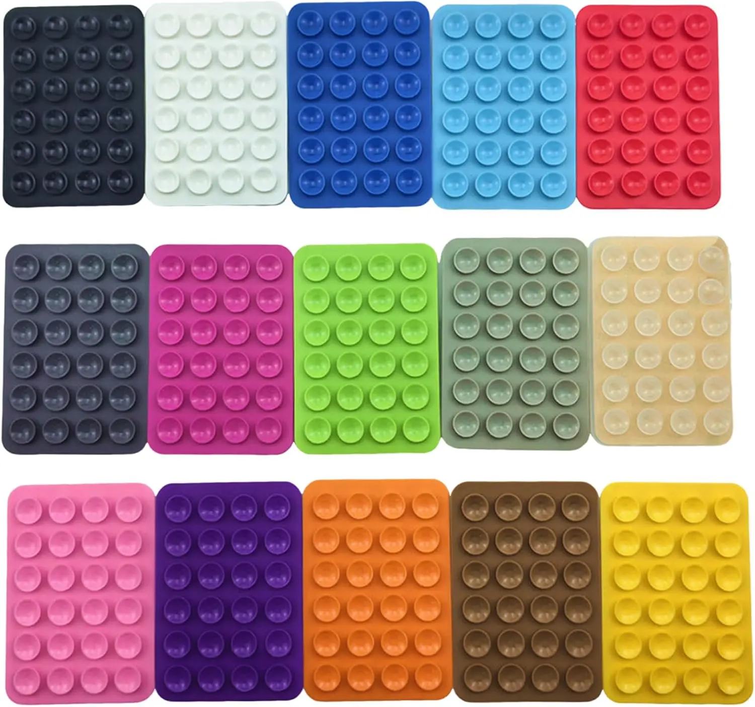 15 Pcs Silicone Suction Cup Phone Holders, Suction Phone Case, Suction Cup Phone Mount 24 Suction Cups, Phone Accessories, Multipurpose Suction Cup Mat for Mobile Phones Cellphone Smartphone smartphone  mount
