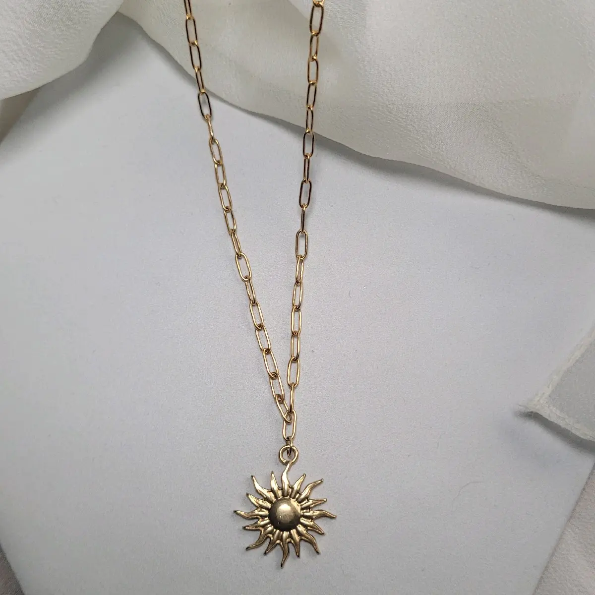 Gold Charm Pendant Necklace, Sun Charm, Heart In Heart Charm, Sun, Moon And Star Charm, Sun, Moon, Star And Evil Eye Tag Charm
