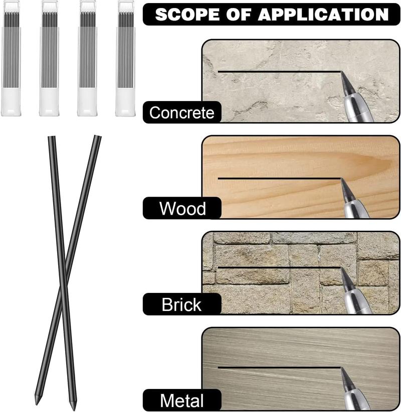 Product Introduction of 24 Pieces Pencil Refills, Black Pencil Refills,2.8 mm Pencil Refills for Carpenter Mark Pencils,Solid Deep Hole Pencil for Architect Construction & Building, Joiners Pencil Replacements. 3