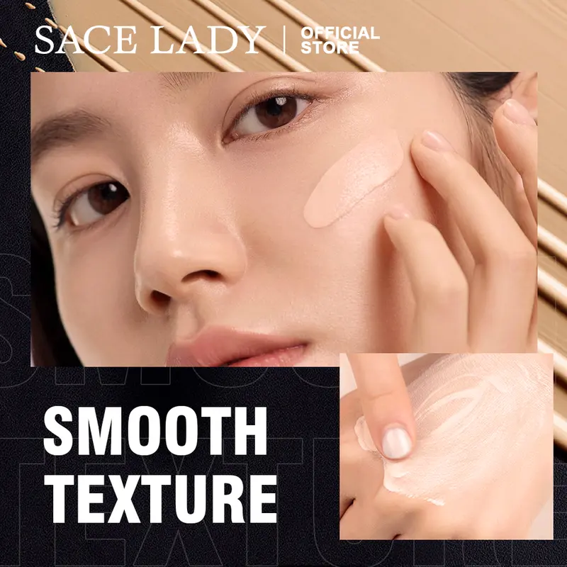 SACE LADY Long-lasting Medium Coverage Foundation, Lightweight Foundation, Moisturizing Foundation, Full Coverage Flawless Matte Waterproof Makeup Cream, Lightweight Concealer Foundation, Makeup Product, Valentines Gift, Gift for Girls 3