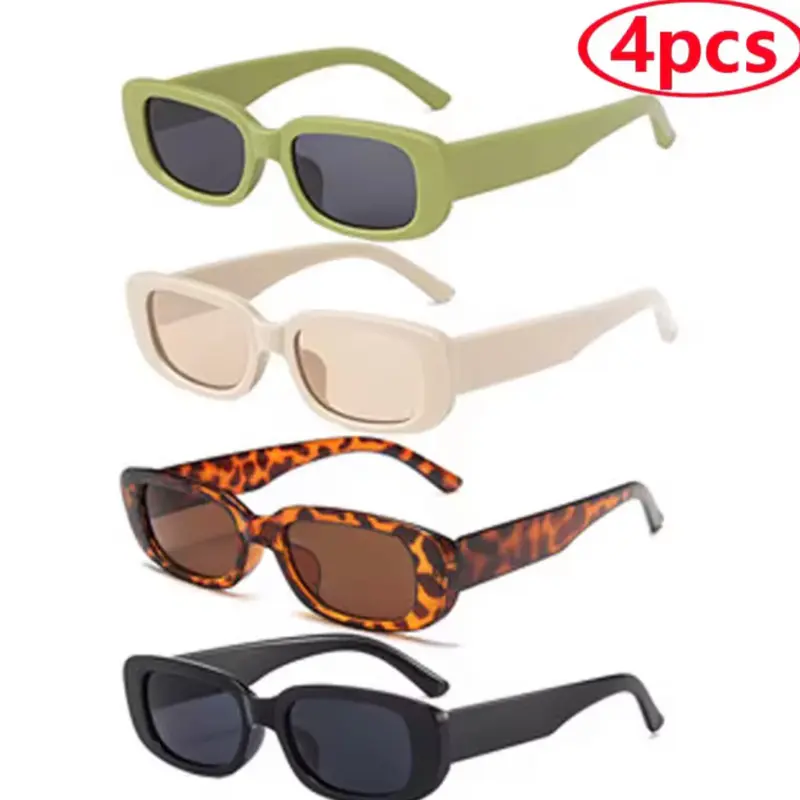 4pcs Retro Sun Glasses for Men and Women