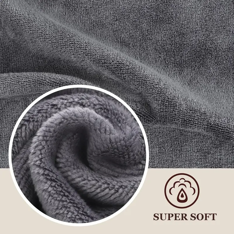 Microfibre Face Cloth Makeup Remover Cloth Facial Washcloths Face Cleaning Towels For Eye Face Exfoliating Bath 30CM X 30CM 6 PACK Grey 3