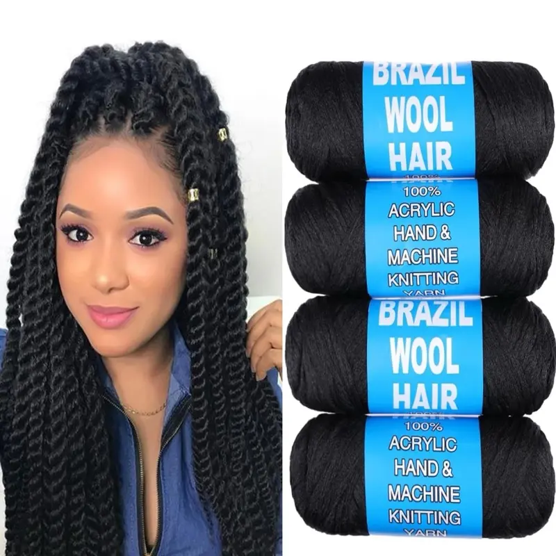 Brazilian Yarn Wool Hair Accessory for Elegant Look - Soft and Lightweight 2pcs