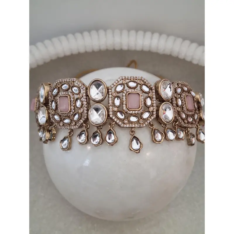 Stunning Choker Set with Earrings - Asian Jewellery - Indian Jewellery - Pakistani Jewellery - Traditional Asian Jewellery 8