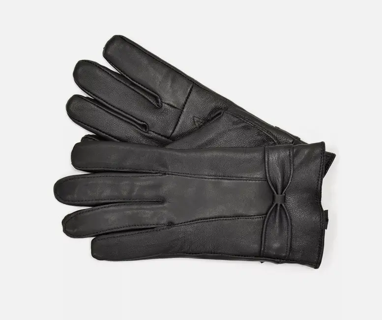 Ladies Leather Tom Franks Gloves  – Black Leather Gloves, Warm Winter Gloves, Elegant, Great Quality, S/M & M/L 3