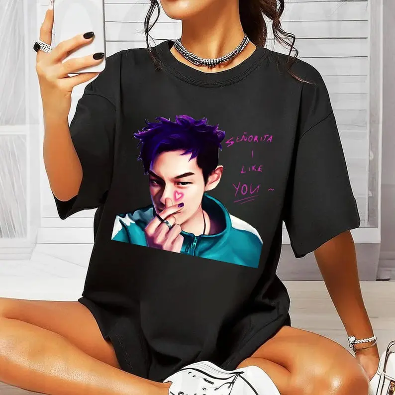 Choi Seung-hyun Thanos T-Shirt, K-Pop Fan Apparel, T.O.P Inspired Streetwear, Valentine's Day Gifts For Her Cotton Top Womenswear Grey Polyester Solid