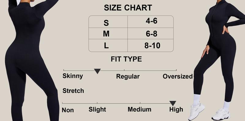 Product Introduction of GetMod jumpsusit for women's  Solid Zipper V Neck  Jumpsuit,Casual Sexy Tight-fitting Long Sleeve Jumpsuit for Spring& Fall.Comfort Womenswear for Lady 0
