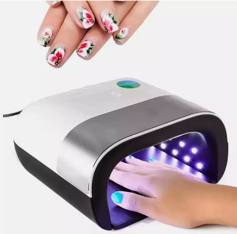 48W UV Nail Lamp Led Nail Dryer Gel Polish Manicure Light Smart Timer - White - Gift, Salon