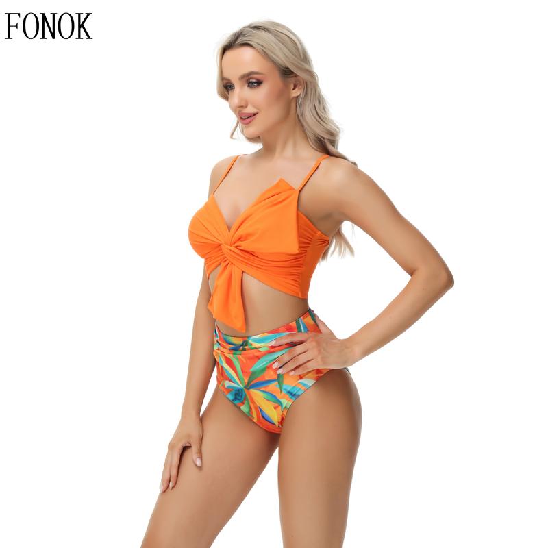 Women's Swimwear,2025 Summer New Seaside Vacation Bikini Set,  Bow Element Underwear Set 2