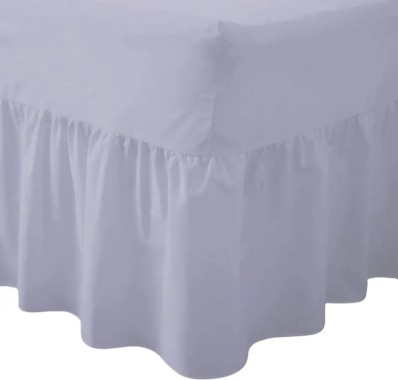 30CM Drop New Fitted Valance Sheet Bed Skirt, Frilled Valance Fitted Sheets Bedding Non Iron Soft Polycotton 25cm Deep Fit Valances Single Double Bed King Size Super King Small Double 3