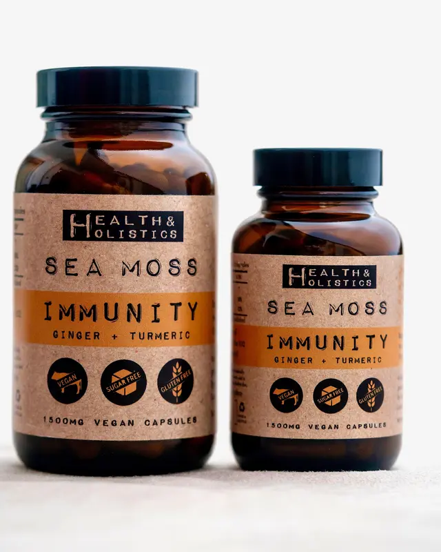 [Health & Holistics] Capsule: Purple/Sea Moss + Shilajit/Sea Moss + Ginger, Vegan Natural Organic Multi-vitamins Supplement, Healthcare Edible Health Body 5