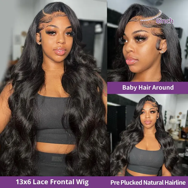 Body Wave Human Hair Lace Front Wigs 360 13x4 13x6 HD Transparent Lace Frontal Wigs Human Hair 6x4 5x5 Glueless Lace Closure Wig 8