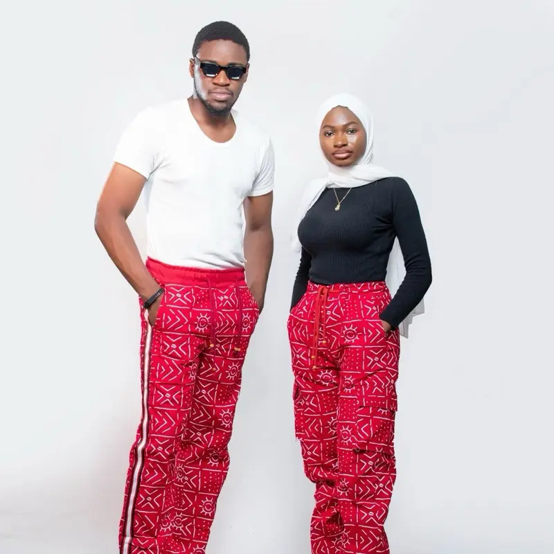 Unisex Ankara Cargo Pants - Summer Fall Wiinter Casual Pallazo - Comfortable Cotton Fabric - Piece, Striped, Breathable, Fit, Stripe 0